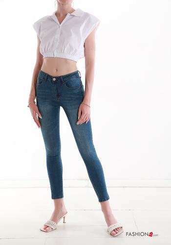 Jeans aus Baumwolle mit Taschen - ph 5