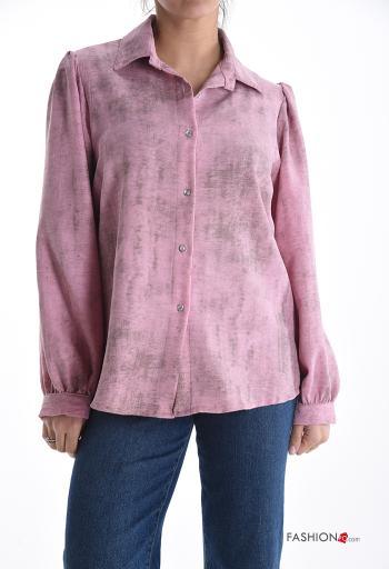 Chemise manches longues à collet à boutons - ph 1