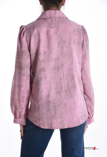 Chemise manches longues à collet à boutons - ph 2