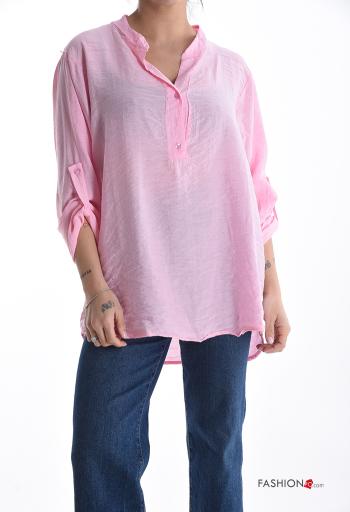 Blusa con bottoni maniche a tre quarti - ph 1