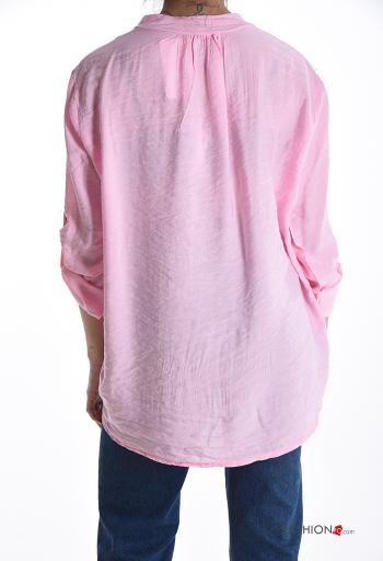 Blusa con bottoni maniche a tre quarti - ph 2
