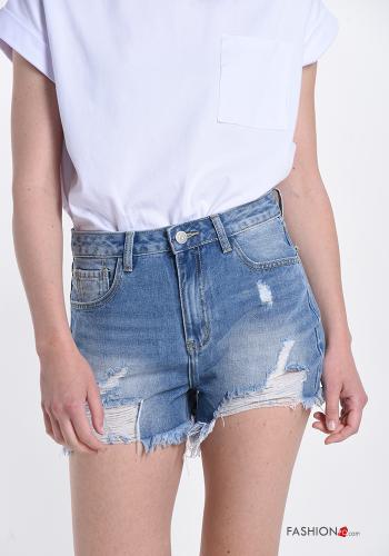 Shorts de Algodón tela vaquera con bolsillos - ph 4