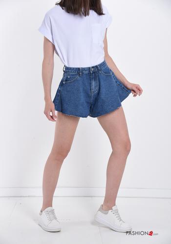 Pantaloncino Short in Cotone denim con tasche - ph 3