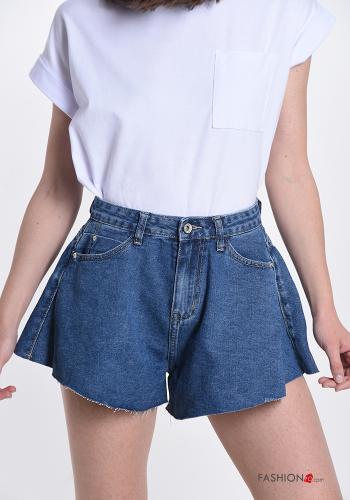 Pantaloncino Short in Cotone denim con tasche - ph 4