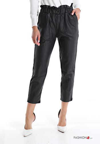 Kunstleder Hose mit Taschen - ph 1