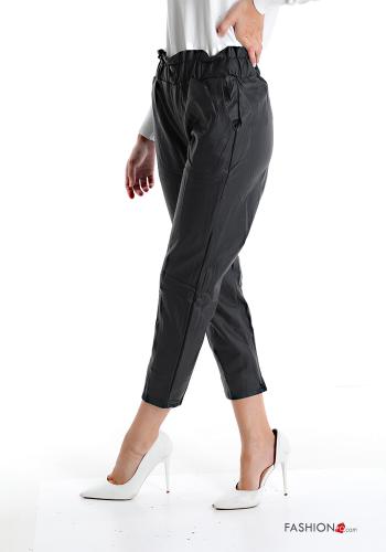 Kunstleder Hose mit Taschen - ph 3