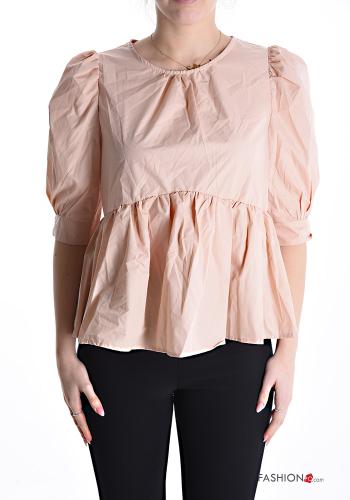 Blouse à boutons manches à trois-quarts - ph 1
