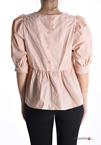 Blouse à boutons manches à trois-quarts - ph 2