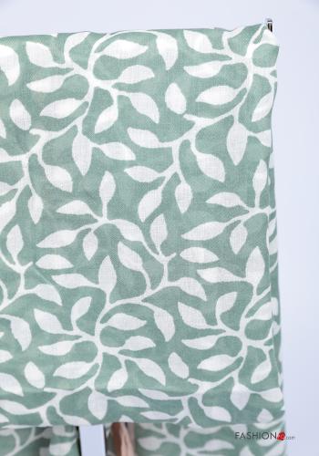 Scarf  with fringes Natural print - ph 2