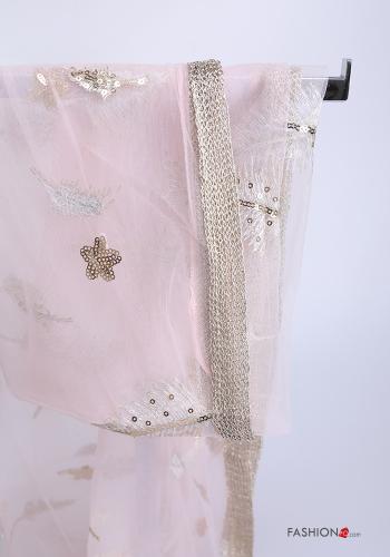 Estola de Algodón Patrón bordado con lentejuelas - ph 2