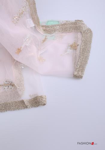 Estola de Algodón Patrón bordado con lentejuelas - ph 3