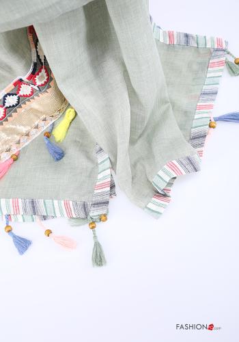 Striped Foulard with fringe - ph 3