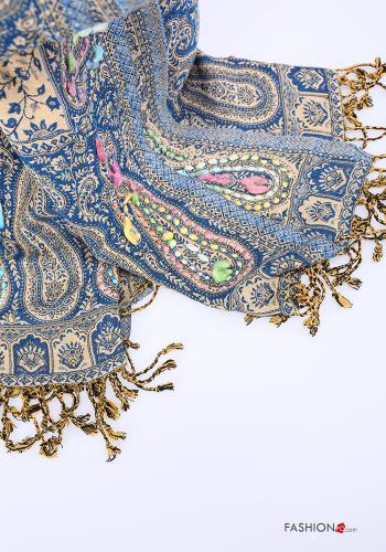 Sciarpa Fantasia jacquard con frange - ph 3