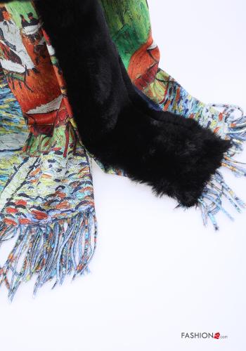 Creative print Scarf with fringe - ph 3