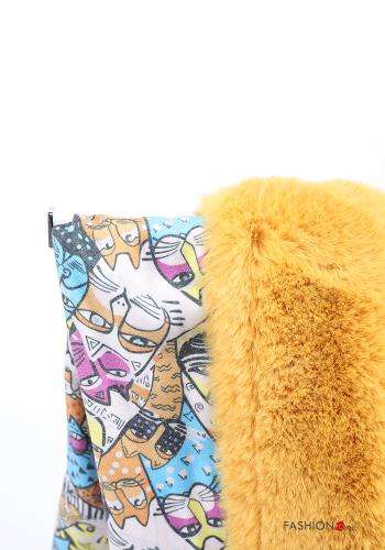 Animal motif Scarf with fringe - ph 2