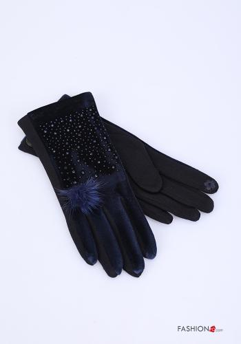 Conjunto de 12 pares Guantes de Terciopelo con brillantes - ph 5