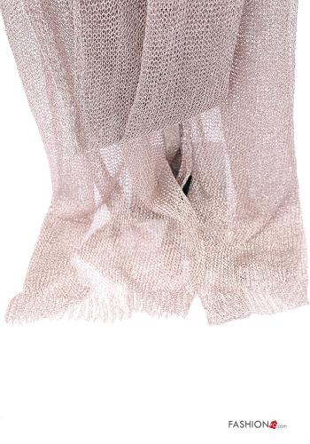 Besticktes Muster Lurex Schal aus Baumwolle - ph 3