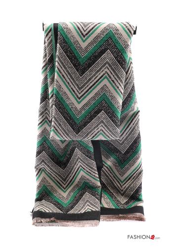 Chevron print Scarf with fringe - ph 1