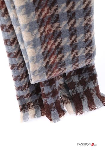 Houndstooth Scarf with fringe - ph 3