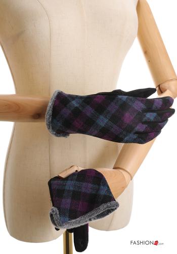 Set mit 12 Paar Vichy Muster Handschuhe - ph 2