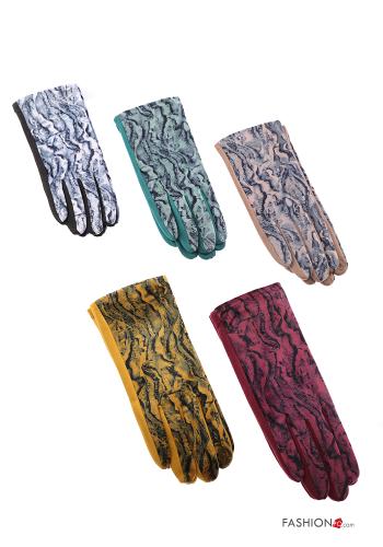 Set mit 12 Paar Tiermuster Handschuhe - ph 1