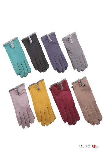 Set mit 12 Paar Handschuhe mit Knöpfen - ph 1