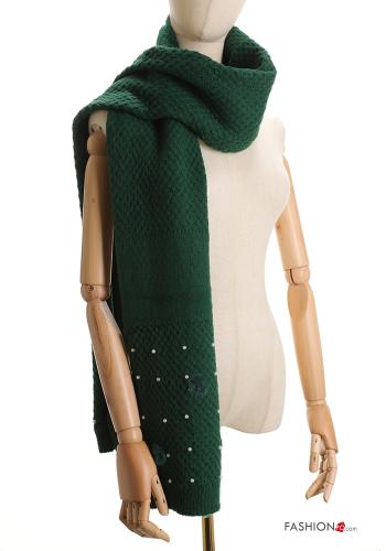 Scarf with pearls
