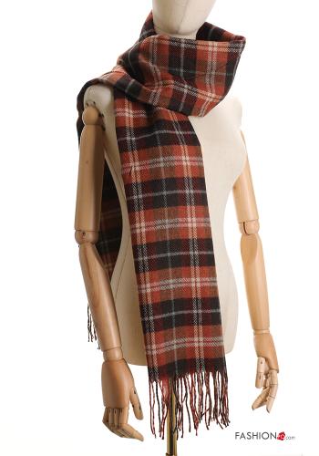 Bufanda Estampado tartán con flecos