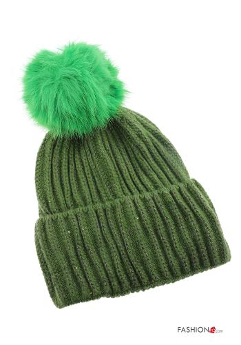 Set 12 pezzi Cappellino in Misto Lana con paillettes - ph 1