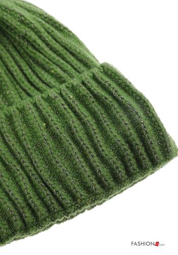 Set 12 pezzi Cappellino in Misto Lana con paillettes - ph 3