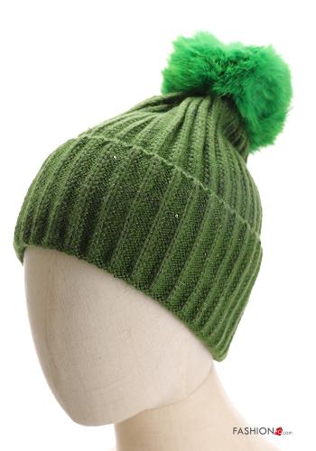 Set 12 pezzi Cappellino in Misto Lana con paillettes - ph 5