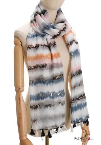 Striped Scarf with fringe