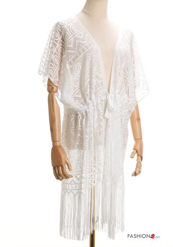 lace trim Cover up with fringe