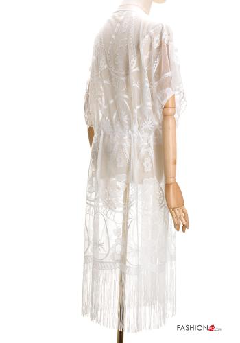 Spitze- Strandkleid mit Fransen - ph 2
