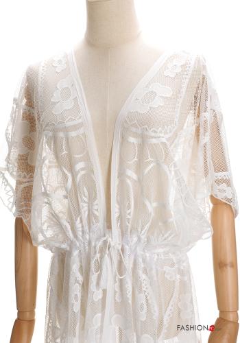 Spitze- Strandkleid mit Fransen - ph 4