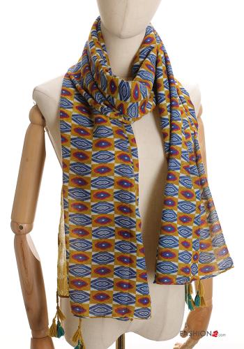 Sciarpa Fantasia geometrica con frange