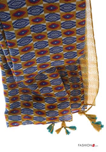 Sciarpa Fantasia geometrica con frange - ph 3