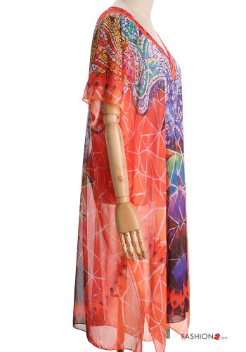 Copricostume Fantasia stampata scollo a V - ph 3