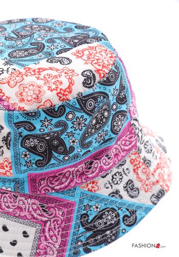 Sombrero de Algodón Estampado de Paisley - ph 3