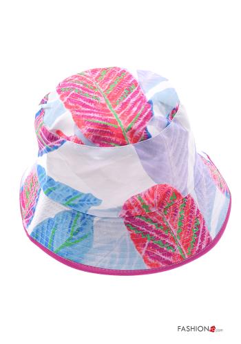 Chapeau en Coton Imprimé feuilles