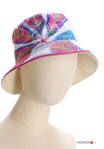 Chapeau en Coton Imprimé feuilles - ph 4