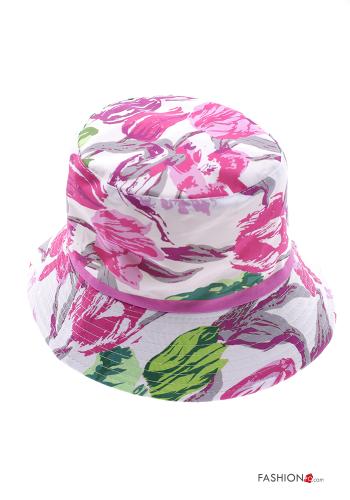 Chapeau en Coton à Imprimé Floral