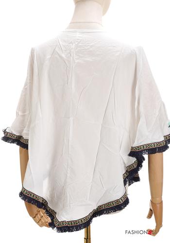Besticktes Muster Strandkleid mit Fransen - ph 2