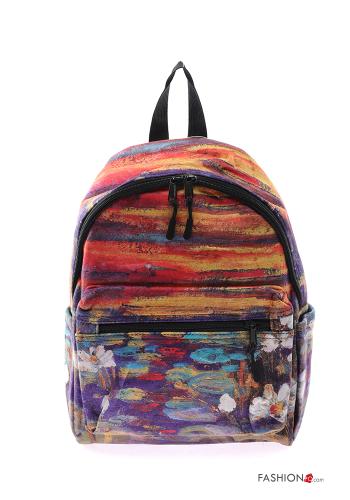 Kunstmuster Rucksack mit Reißverschluss