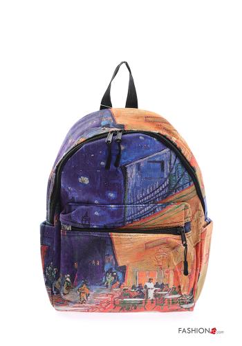 Kunstmuster Rucksack mit Reißverschluss