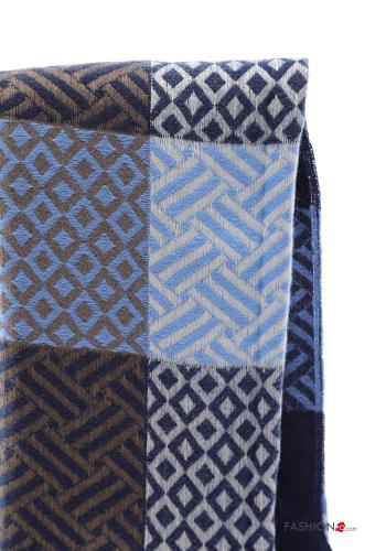 Geometric pattern Scarf with fringe - ph 3