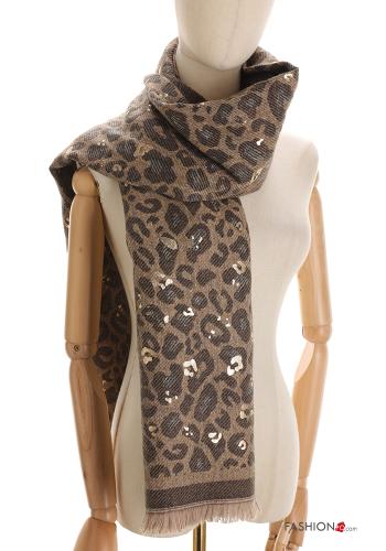 Bufanda Estampado animal con flecos - ph 1