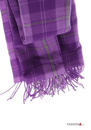 Écharpe Padrão Tartan com franja - ph 4