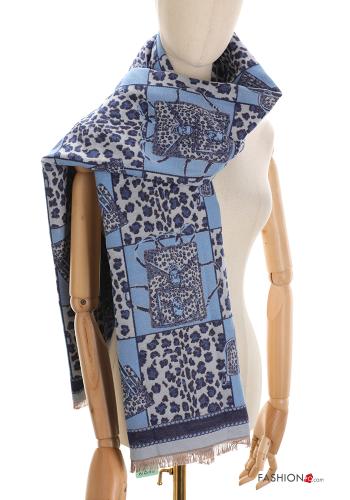 Sciarpa Fantasia animalier con frange
