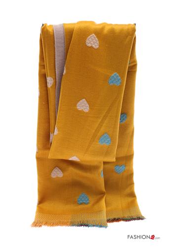 heart motif Scarf with fringe - ph 2